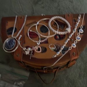 A Bundle of Silver Color Jewelry